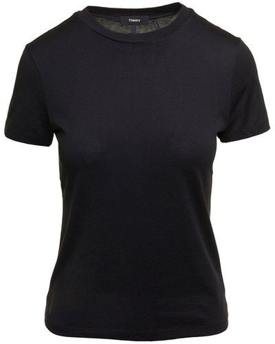 Theory Fitted Crewneck T-Shirt - Black