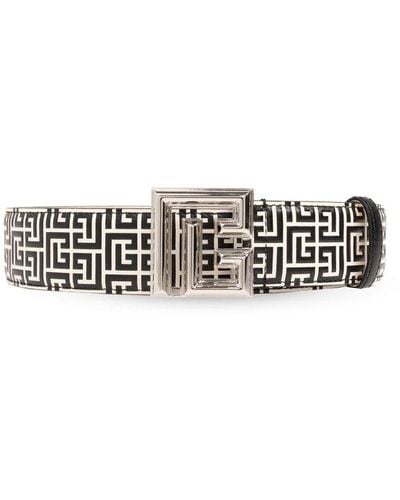 Balmain Leather Belt, - Black