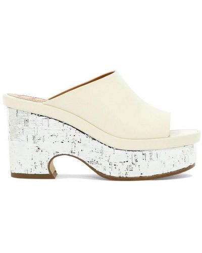 Chloé Wedge Chunky Heeled Sandals - White