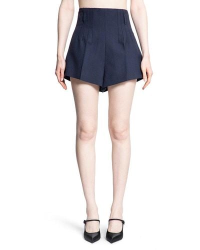 Prada High-waist Flared Shorts - Blue