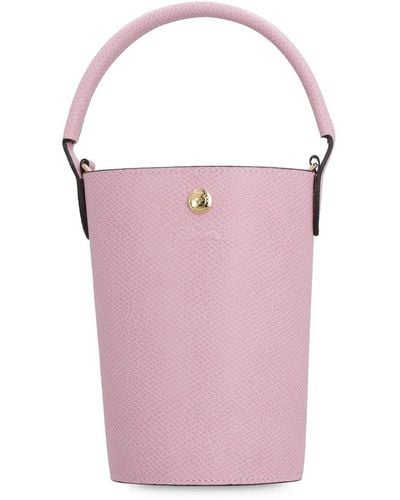 Longchamp Xs Épure Leather Bucket Bag - Pink
