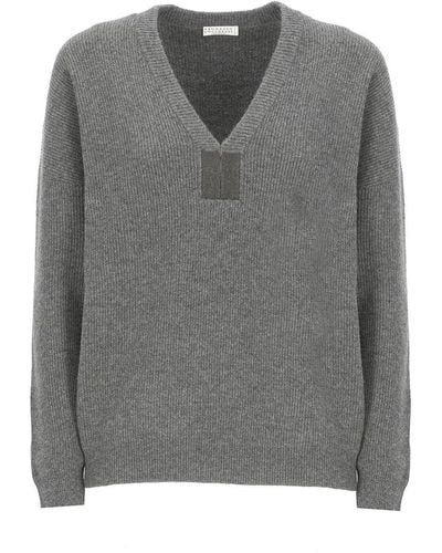 Brunello Cucinelli Sweaters Gray