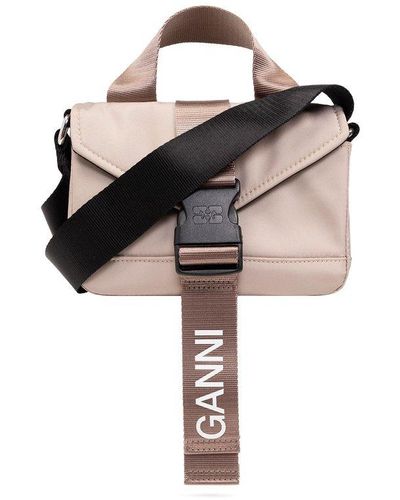 Ganni 'tech Satchel Mini' Shoulder Bag, - Black