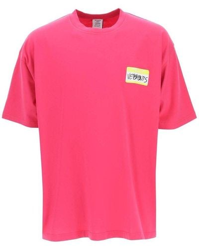 Vetements My Name Is T-shirt - Pink