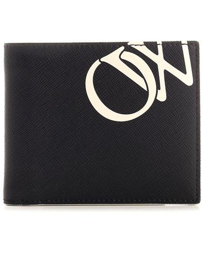 Off-White c/o Virgil Abloh Logo Printed Bi-fold Wallet - Black