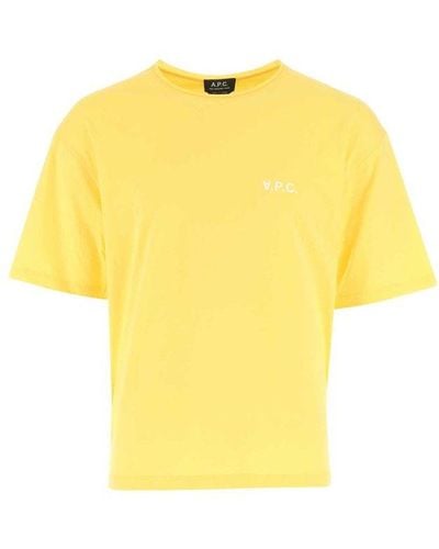 A.P.C. Pastel Yellow Cotton T-shirt