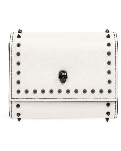 Alexander McQueen Leather Wallet, - White