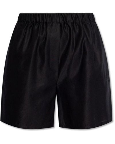 Max Mara Piadena Shorts With Logo - Black