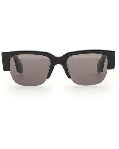 Alexander McQueen Logo Printed Sunglasses - Black