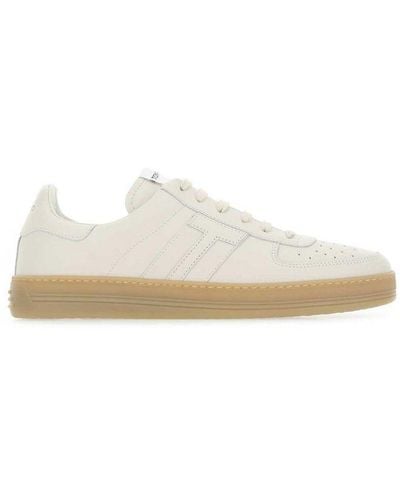 Tom Ford Logo Patch Low-top Sneakers - White
