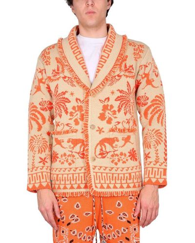 Alanui Wool Cardigan - Orange