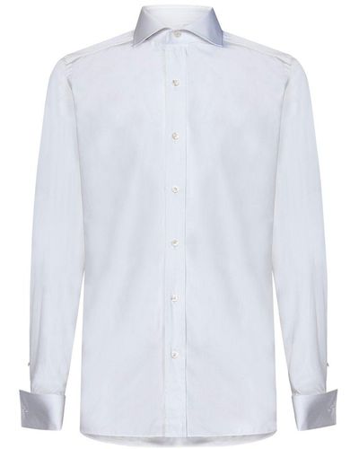 Tom Ford Long-sleeved Poplin Shirt - White