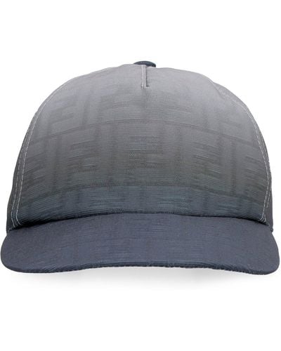 Fendi Allover Ff Logo Gradient Effect Baseball Cap - Grey