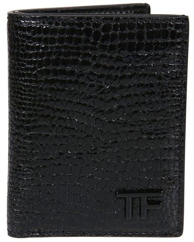 Tom Ford Tf Plaque Bi-fold Wallet - Black