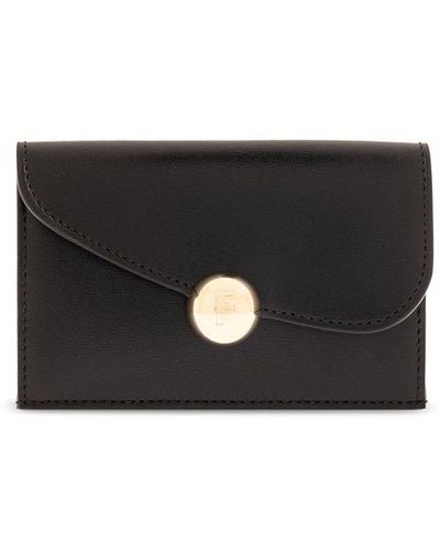 Ferragamo Wallet With Logo, - Black