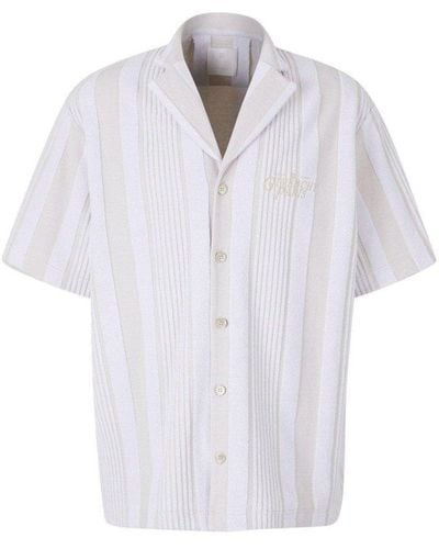 Givenchy Striped Short-sleeved Shirt - White