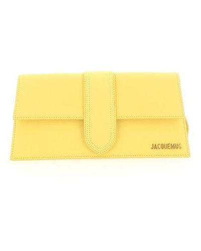 Jacquemus Le Bambino Long Leather Shoulder Bag - Yellow