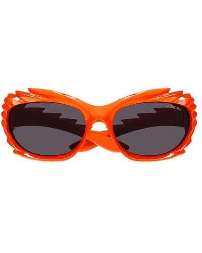 Balenciaga Geometric-frame Sunglasses - Red