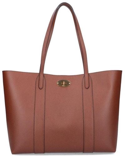 Mulberry Bayswater Twist-lock Small Tote Bag - Brown