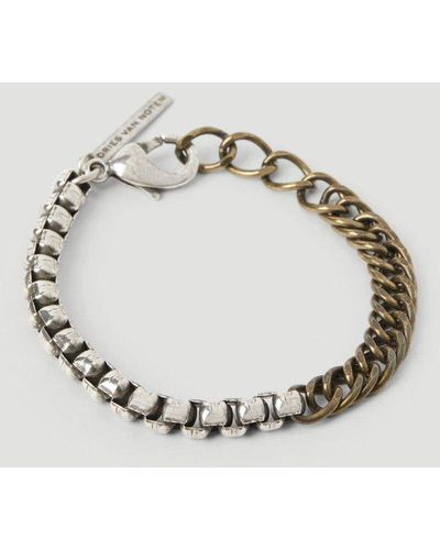 Dries Van Noten Contrast Chain Bracelet - Metallic