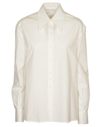 Alberta Ferretti Buttoned Long-sleeved Shirt - White