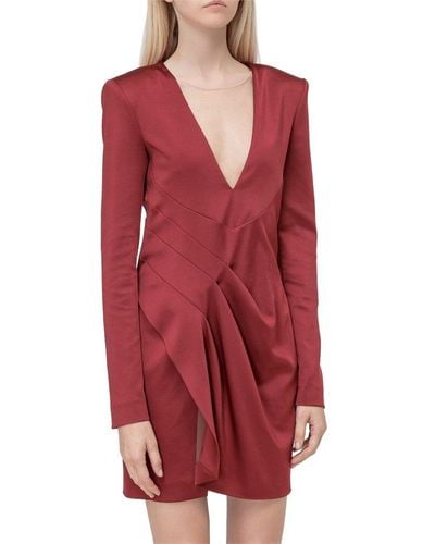 DSquared² Midi Dress With V Neck - Red