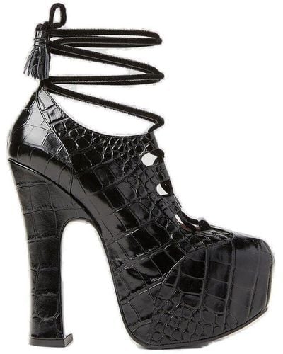 Vivienne Westwood Elevated Ghillie Platform Shoes - Black