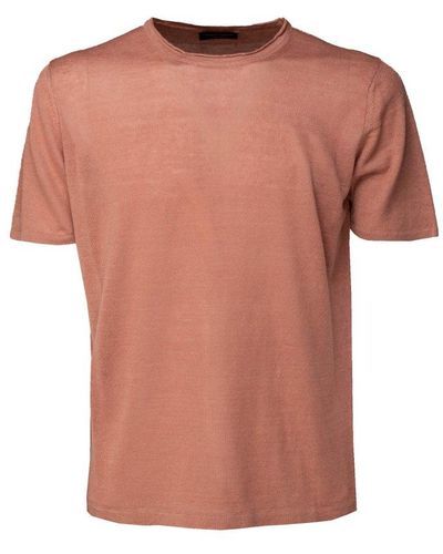 Roberto Collina Short-sleeve Crewneck T-shirt - Pink
