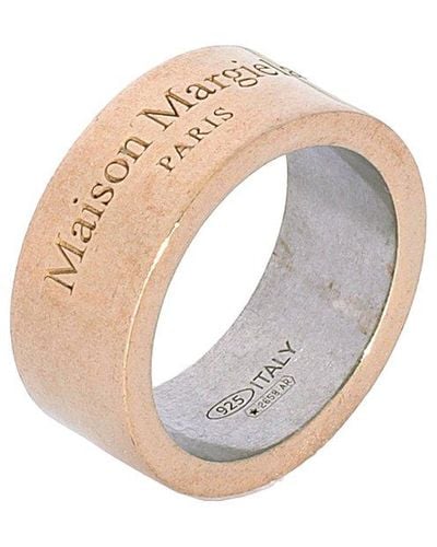 Maison Margiela Logo Engraved Ring - Pink