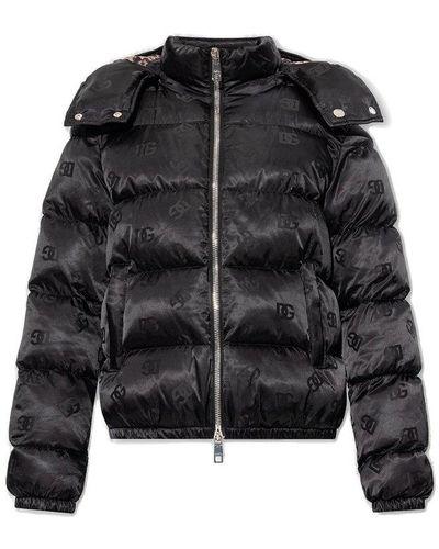 Dolce & Gabbana Jacket With Detachable Hood - Black