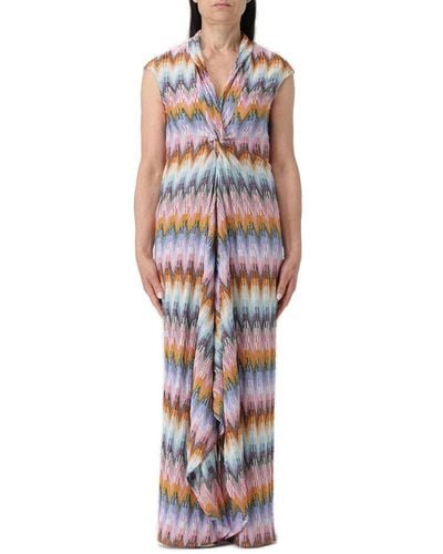 Missoni Knotted Long Dress - Multicolour