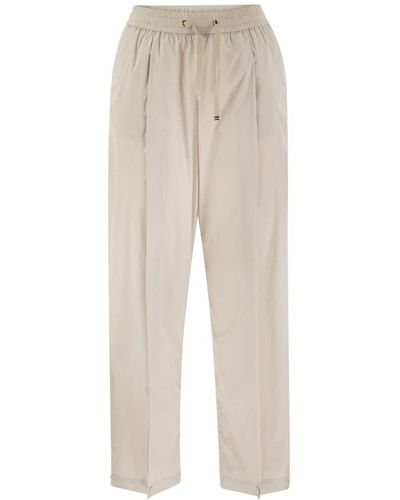 Herno Light Stretch Nylon Trousers - Natural