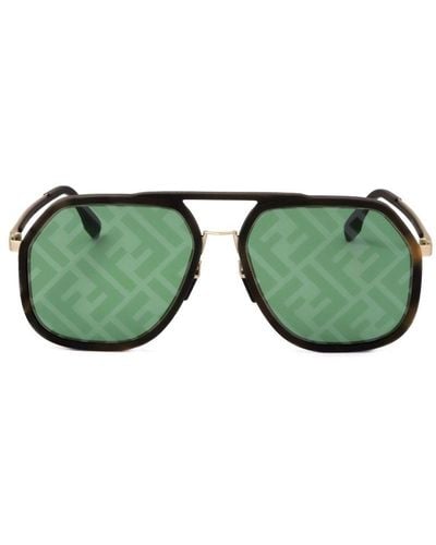 Fendi Pilot Frame Sunglasses - Green