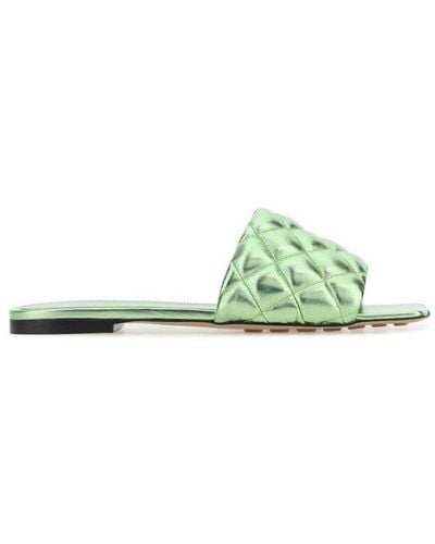 Bottega Veneta Padded Flat Sandals - Green
