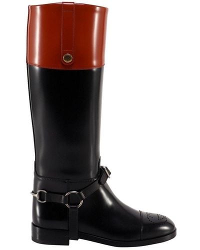 Gucci Harness Leather Knee-high Boot - Black