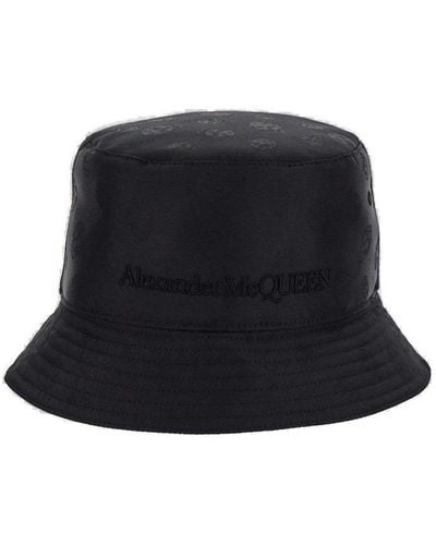Alexander McQueen Skull Jacquard Bucket Hat - Black