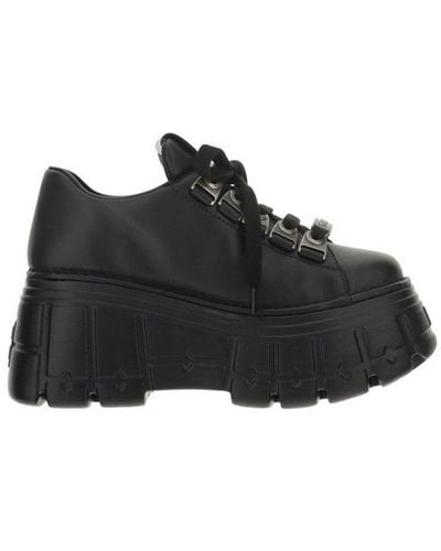Miu Miu Chunky Sole Lace-up Sneakers - Black