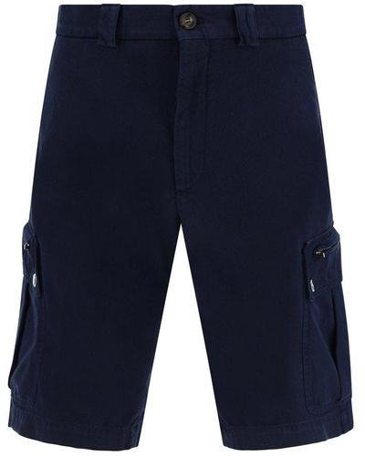 Brunello Cucinelli Cargo Pockets Knee-length Shorts - Blue