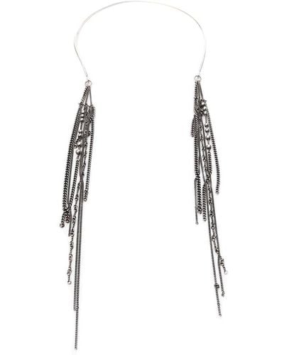 Ann Demeulemeester Chain-linked Earrings - White