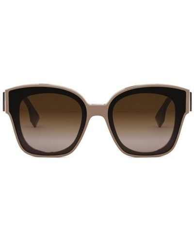 Fendi Square Frame Sunglasses - Brown