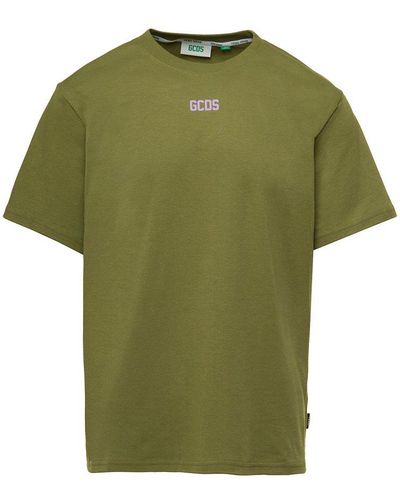 Gcds Logo Patch Short-sleeved Crewneck T-shirt - Green