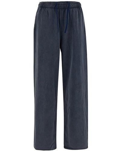 Acne Studios Low-waisted Wide-leg Joggers - Blue