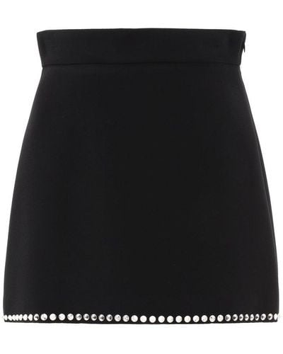 Miu Miu Studded Skirt - Black