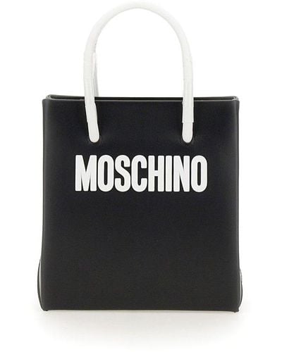 Moschino Logo Lettering Mini Tote Bag - Black