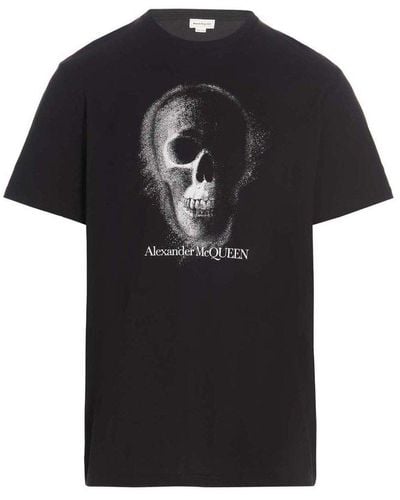 Alexander McQueen Graphic Printed Crewneck T-shirt - Black