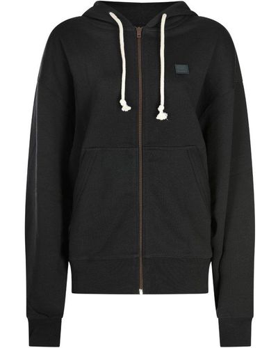 Acne Studios Zip-up Drawstring Hooded Jacket - Black