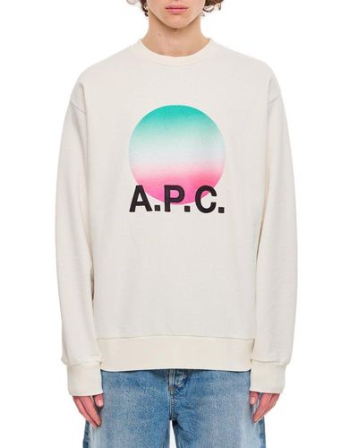 A.P.C. Graphic Printed Crewneck Sweatshirt - Grey