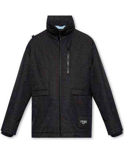 Fendi Monogrammed Ski Jacket - Blue