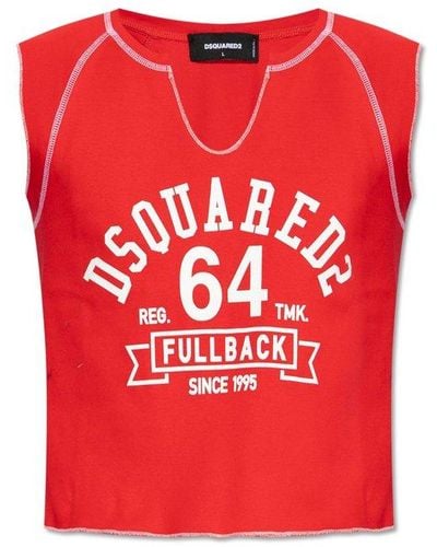 DSquared² Sleeveless T-shirt, - Red