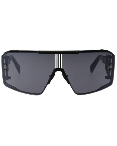 BALMAIN EYEWEAR Shield Frame Sunglasses - Blue